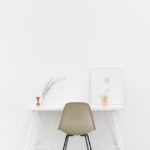 white desk and background